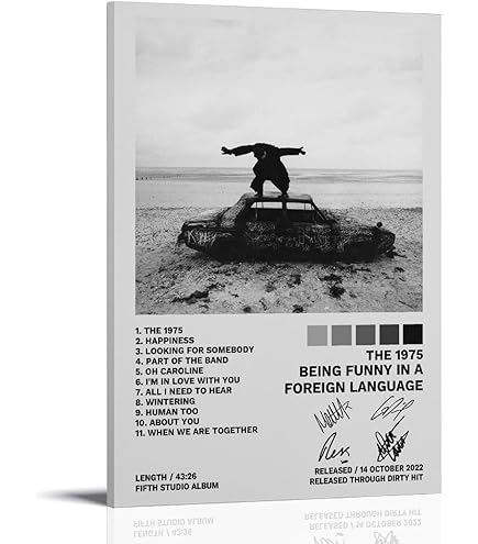 Amazon.com: JINZE The 1975 Poster Being Funny in A Foreign